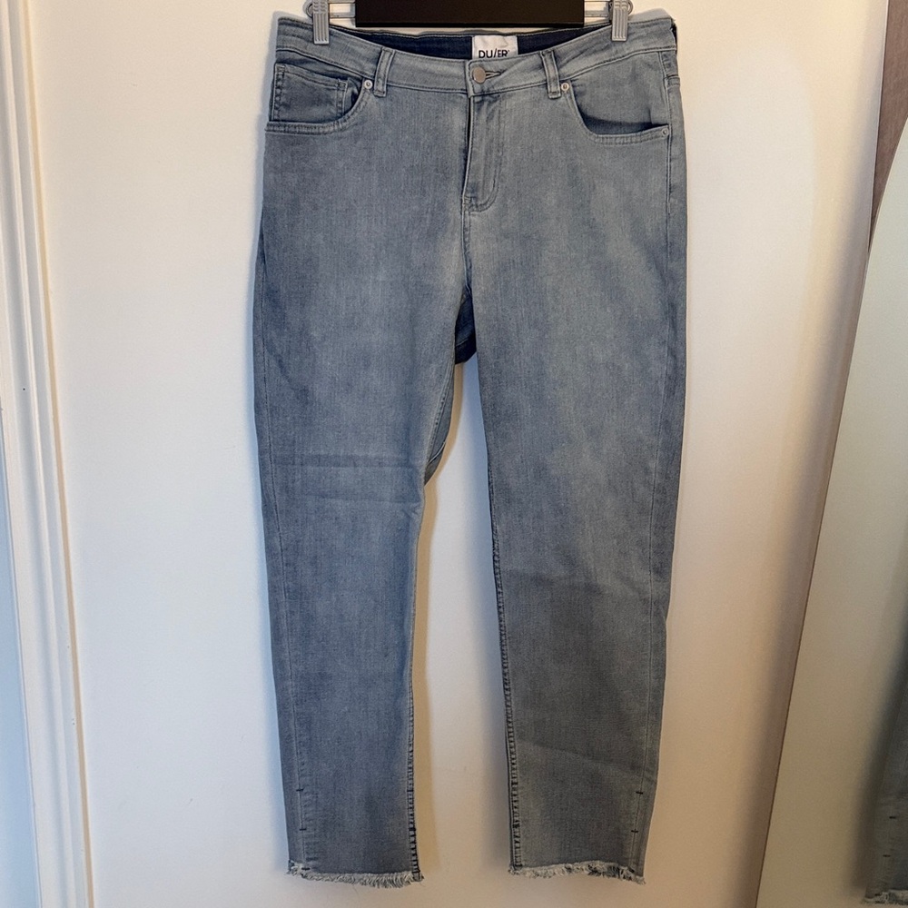 DU/ER Classic Light Blue Women's Cropped Jeans